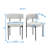 3-Piece Round Dining Set, Trestle Dining Table with 2 Boucle Chairs-1859901558