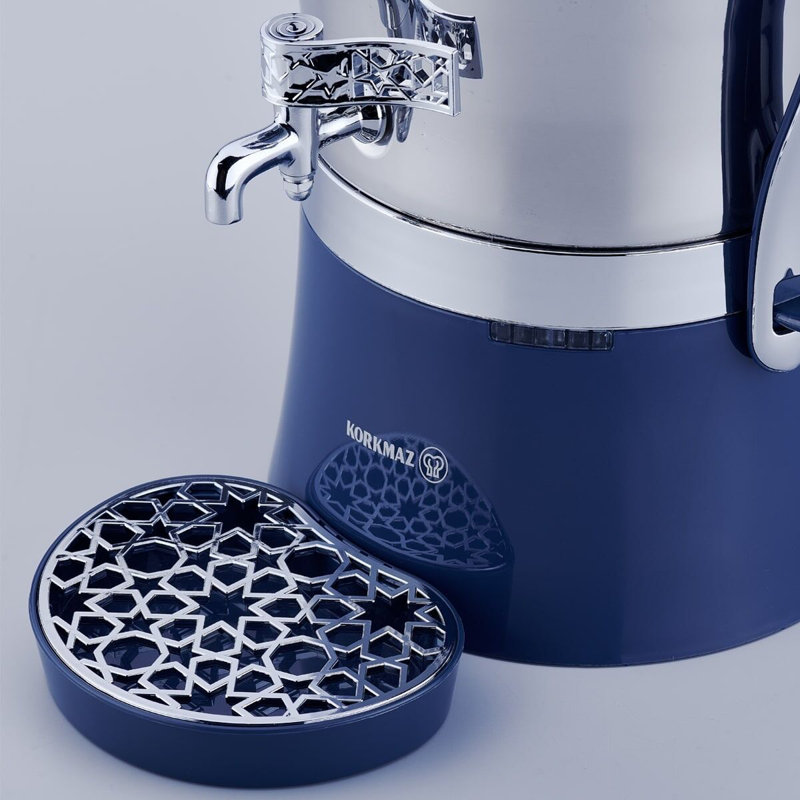 Korkmaz Hanedan A843-03 Acier inoxydable Samovar 4,8 L électrique Inox Chrome 110 V US Plug