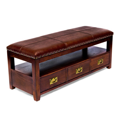 Banc de rangement en bois Vihaan