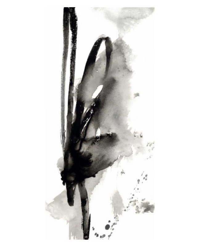«Black Infinity II» par Sara Brown - peinture sur toile tendue, Image au pinceau gel