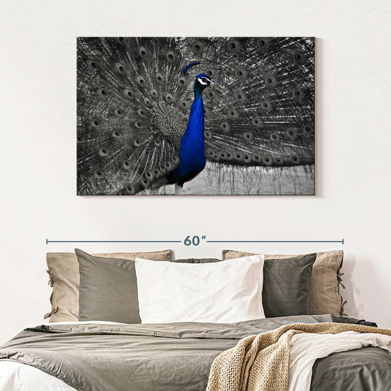 Brampt Peacock Pop, 32" H x 48" W