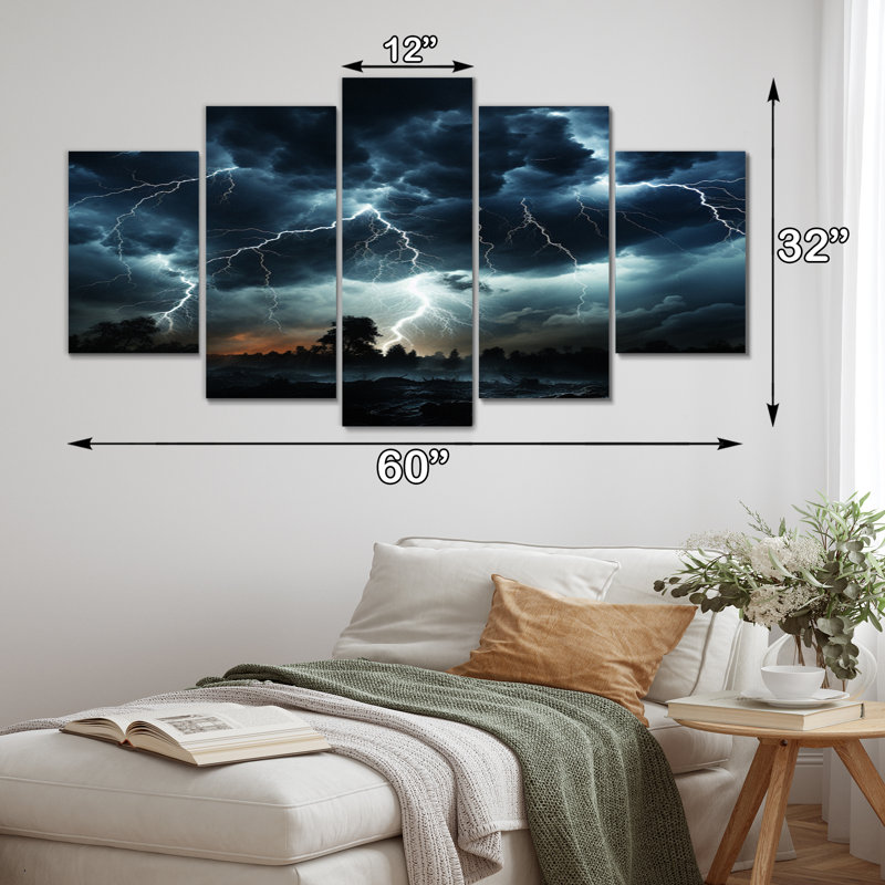 Stormy Skies - Impression sur toile de paysages - 5 panneaux
