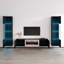 Meuble audio-vidéo flottant noir 103,6 po Luxe-Luxe-2032143344