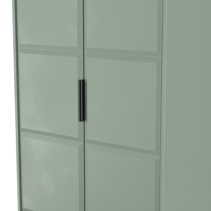 Besian 2 Door 2 Drawer Wardrobe, Reed Green