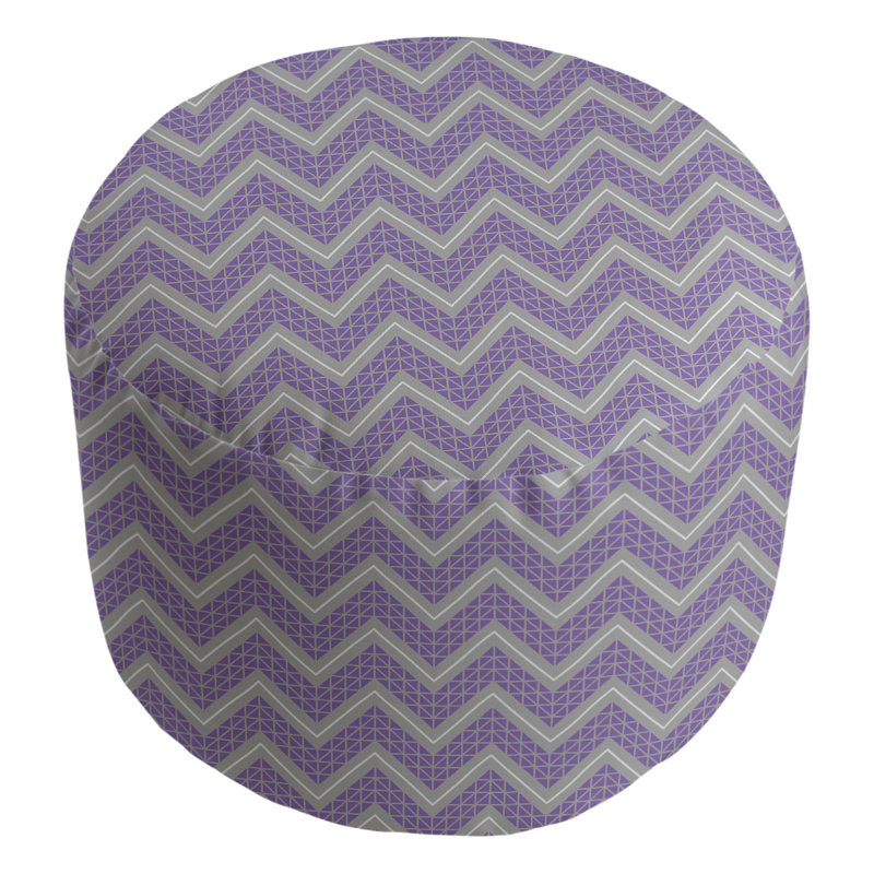 Upholstered Pouf, Dark Purple