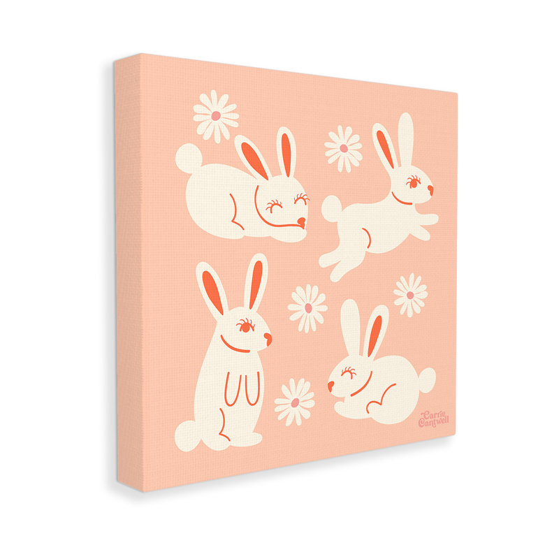 «Minimal Rabbits» par Carrie Cantwell, H 30 po x l 30 po