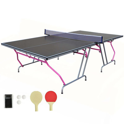 Foldable & Portable Table Tennis Table Set with Paddles, Balls, and Net for Indoor and Outdoor Use