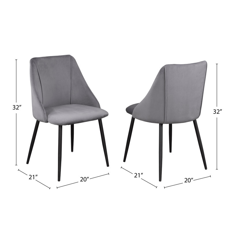 Fauteuil d'appoint en velours, Gris