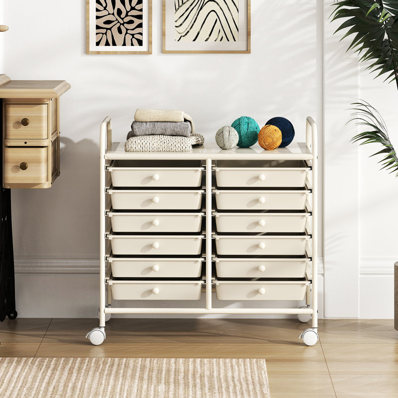 12 Drawer Storage Drawer, White