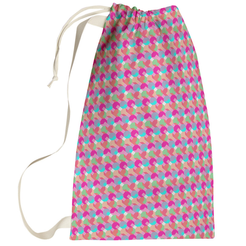 Kitterman Laundry Bag with Handles, Large (76.5" H x 29.5" W x 1.5" D), Pink