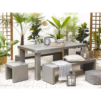 Sitka 8 - Person Patio Dining Set with Rectangular Table , Cushions Included