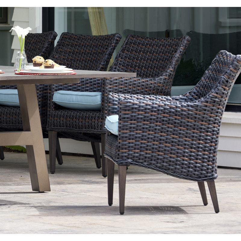 Keiser 84'' Rectangular 10 - Person Outdoor Dining Set with Cushions, Blue