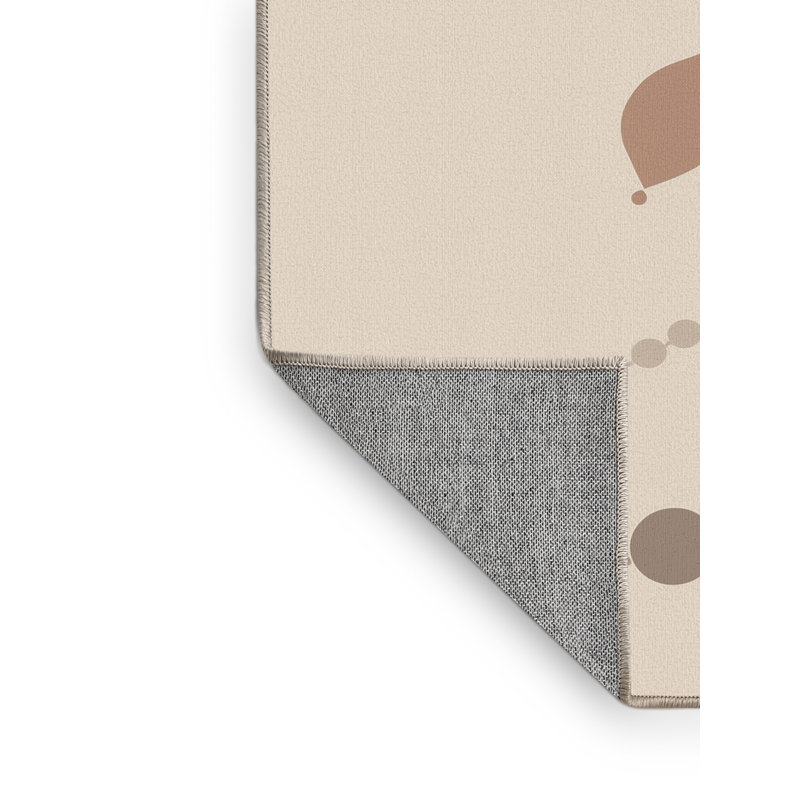 Tapis beige lavable à la machine Melton, 2 x 5