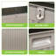 Dakota Fields Abelio 51.3cm W 272L Water Resistant Plastic Lockable Deck Box in Grey