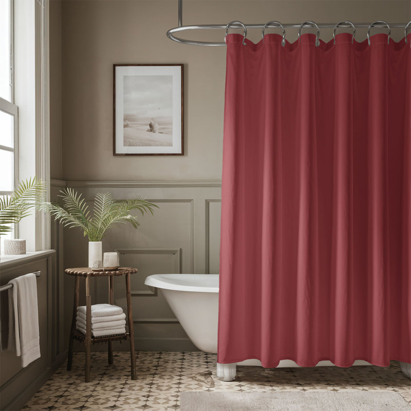 Rideau de douche Sienna Lattice - Premium, H 74 po x l 71 po, Grille rouge d'automne