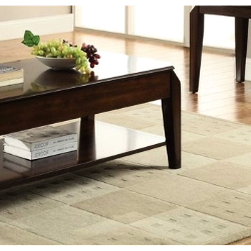 Modern Coffee Table In Walnut - Ample Storage & Elegant Look Rectangular Walnut With Lift Top Strong Appearance