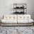 White Polyester Standard Sofa cushion Loveseat