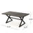 Rolando Outdoor Aluminum Dining Table With Steel Frame, Brown / Black