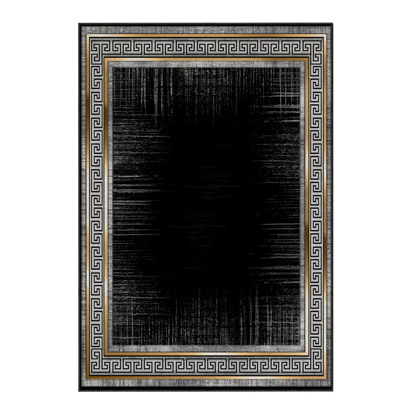 Premium Woven Carpet, 4 ft x 6 ft, 100% Polyester, 740 g/m² | Non-Slip Felt Dot Underside, Machine Washable at 86°F, Low Pile Height: 0.2 in | Digital Print Design, Easy to Clean & Maintain, Ideal for Living Room & Office