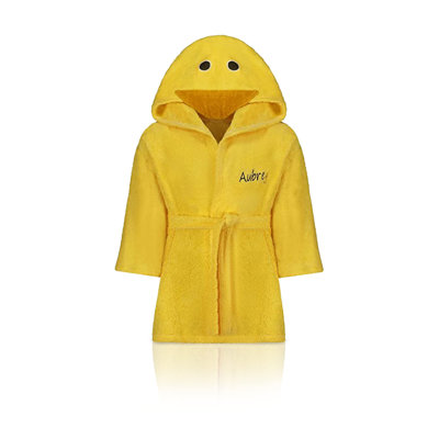 Peignoir de cheville avec capuche pour enfants