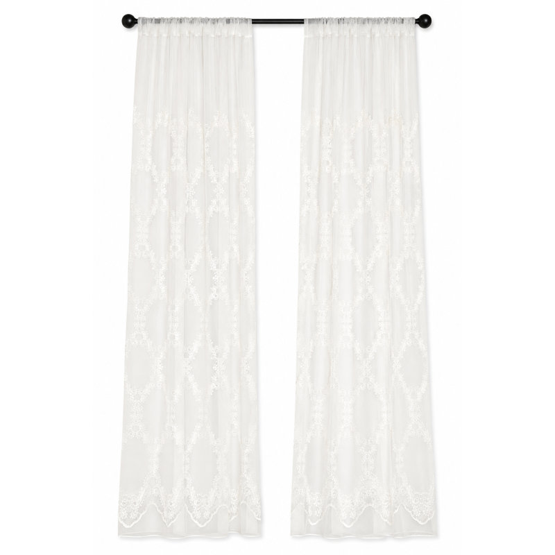Willa Sheer Curtain Single Panel, 54" W x 96" L