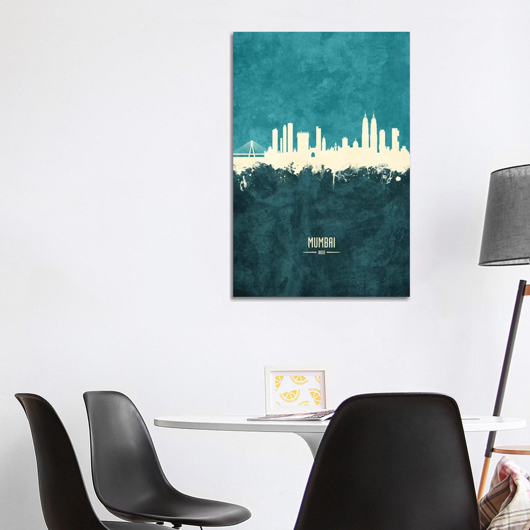 Mumbai Skyline India Bombay by Michael Tompsett - Wrapped Canvas Print