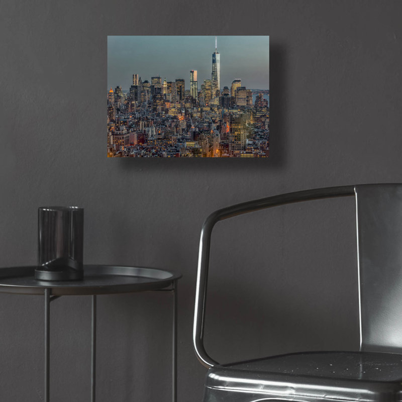 «Downtown Skyline 12» par Richard Silver, H 12 po x l 16 po x P 0,13 po