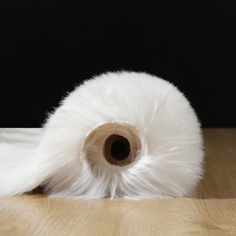 Furry Rug Faux Fur Sheepskin Area Rugs,Cream White High Pile Floor Carpets For Bedroom Shag Plush Carpet, Rectangle 2' x 3'