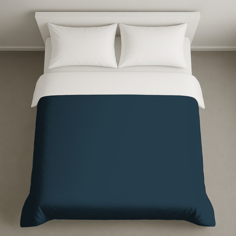Housses de couette à fond bleu uni, Très grand lit