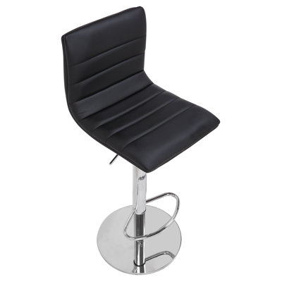 Denmark Swivel Upholstered Adjustable Height Counter Stool with Metal Frame