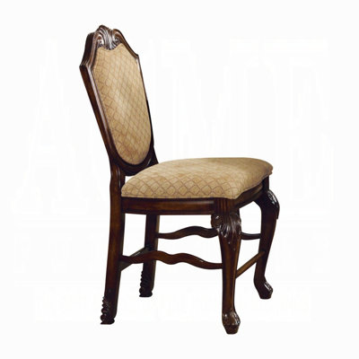 Ensemble de chaises à hauteur de comptoir en tissu et espresso Chateau De Ville (ensemble de 2)