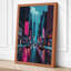 Neon City Rain Modern - Wrapped Canvas-1371508035-1371508059
