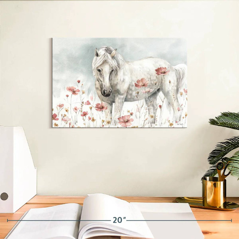 Brampt, superbe cheval sauvage I, H 8 po x l 12 po