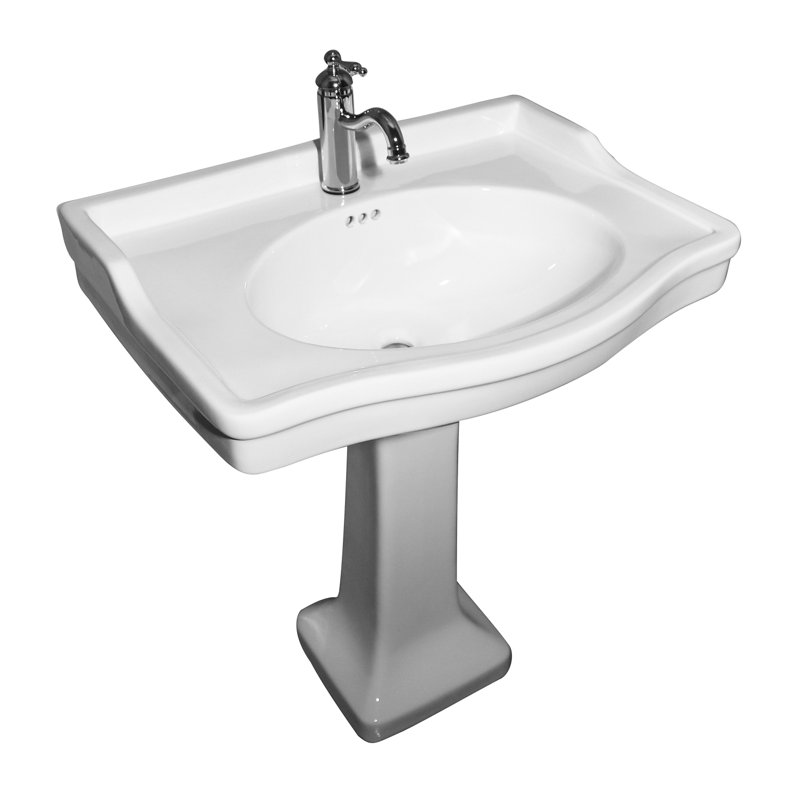 Barclay Ensal 21.75'' White Vitreous China Rectangular Bathroom Sink with Overflow, Single