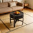 Round Barrel-Style Side Table End Table