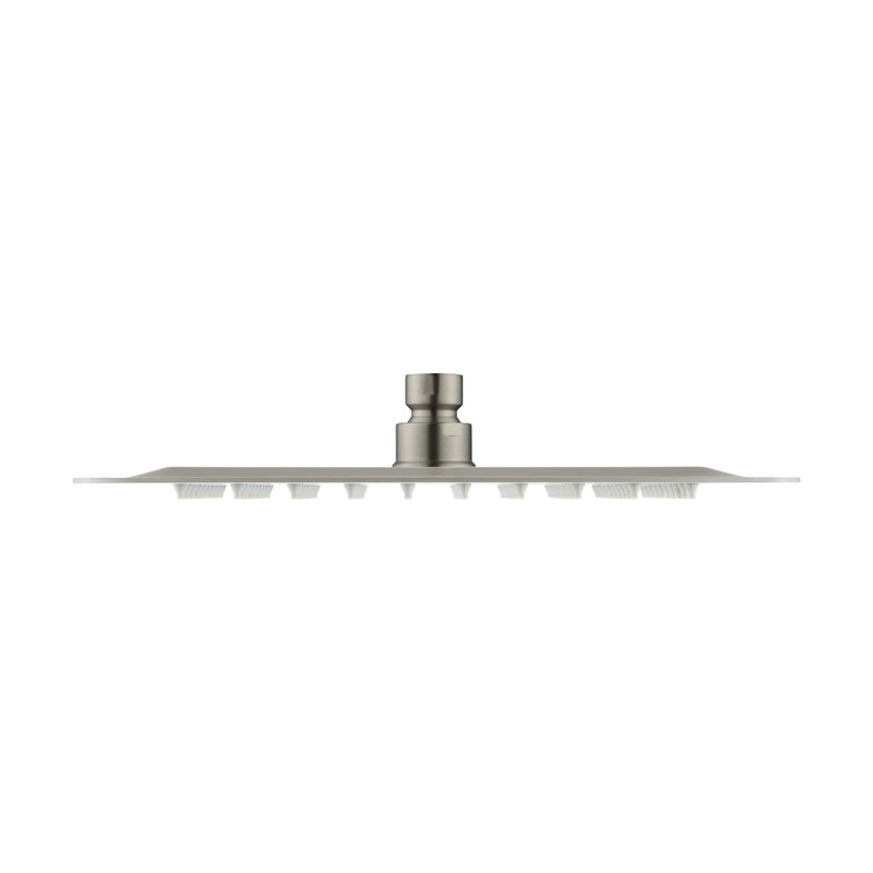 Pomme de douche à pluie en métal à profil ultra mince 10 po 1,75 gallons par minute Cube, Nickel brossé