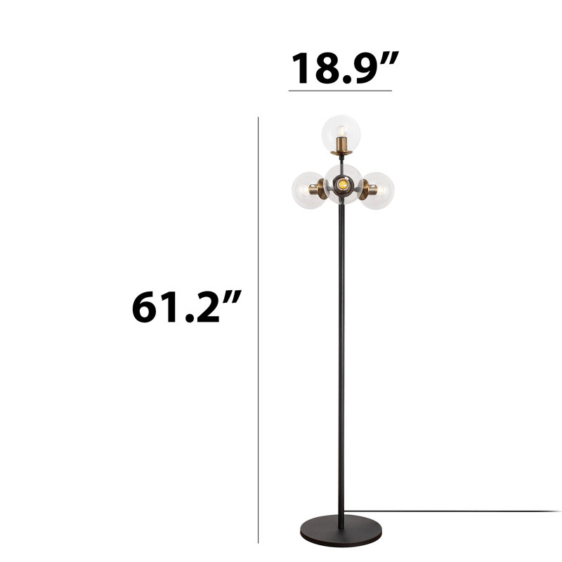 Domineca 64.17'' Black Novelty Floor Lamp