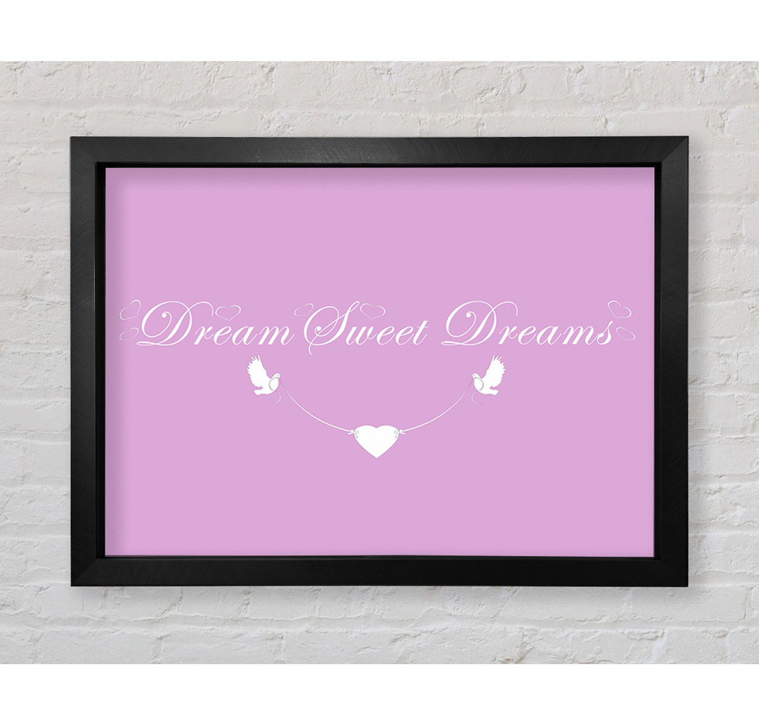 Gerahmter Kunstdruck Dream Sweet Dreams in Rosa