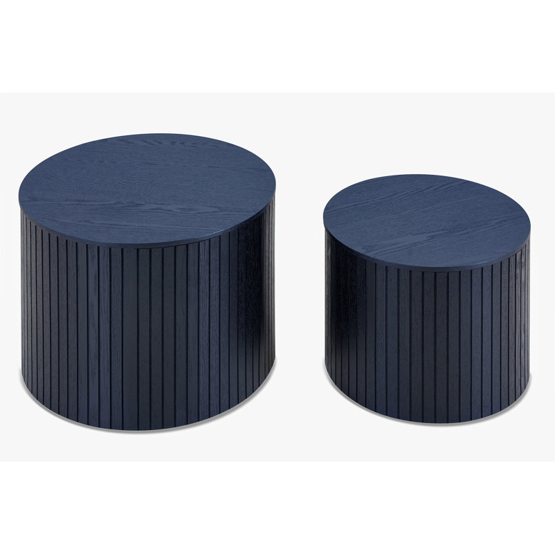 Ensemble de tables gigognes 2 pièces (table basse uniquement, sans chaises)