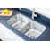 32.5'' L Undermount Double Bowl Stainless Steel Kitchen Sink