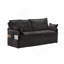 Canapé-lit ergonomique 59,5 po avec rangement et charge - lit convertible en chenille de soutien, capacité de 800 lb, poches latérales et ports USB / Type-C pour le salon et les petits espaces-1128010878