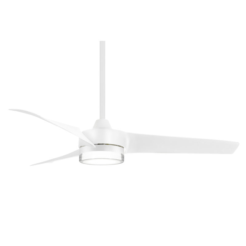Veer 56'' Ceiling Fan with LED Lights, Flat White