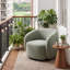 Fauteuil demi-tonneau pivotant rembourré Munehito-986386220