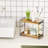 Bathroom Countertop Organizer Set Of 2, Kitchen Counter Shelf Spice Rack Sink Countertop Storage Desktop Large Wood Shelf-1326837823
