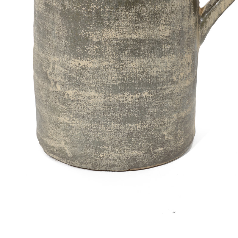 8.7" H Handmade Rustic Terracotta Decorative Vase