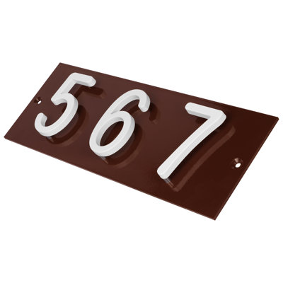 Colourtree Personalized 3-Digit Floating House Numbers Horizontal Street Address Wall Plaque – Custom Horizontal Outdoor Home Sign