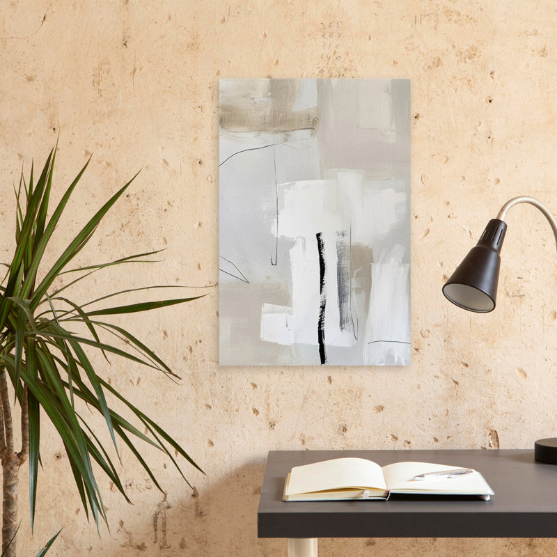 Neutral Balance II Modern Abstract Modern Mixed Media Minimalism, 24" H x 16" W