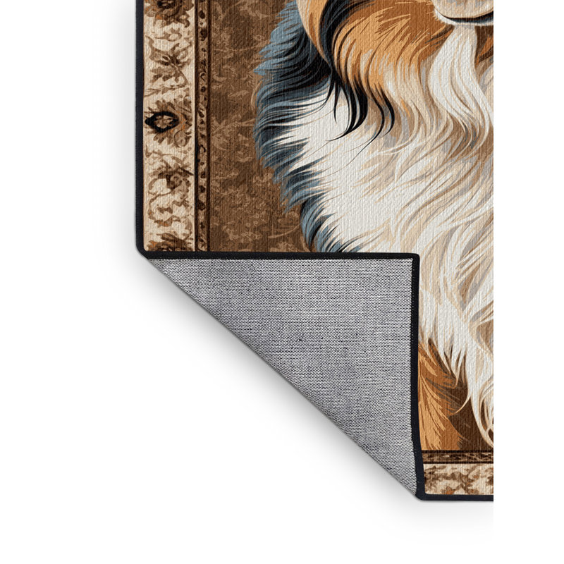  Tapis lavable pour chien de berger belge, Rectangle de 5 pi x 8 pi