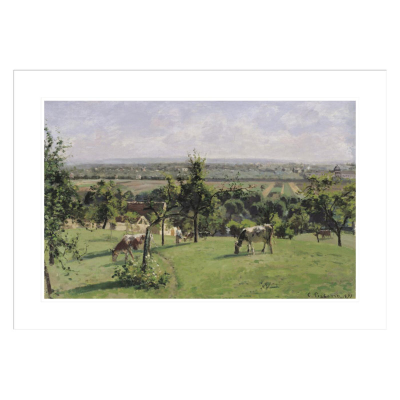 «Hillside of Vesinet Yvelines» par Camille Pissarro, impression giclée encadrée, H 21,12 po x l 29,5 po