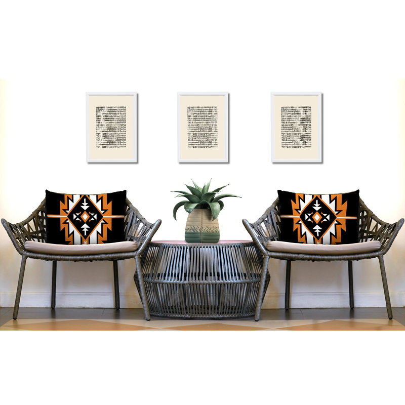 Oreiller réversible intérieur / extérieur Loma, Orange, 25 x 18